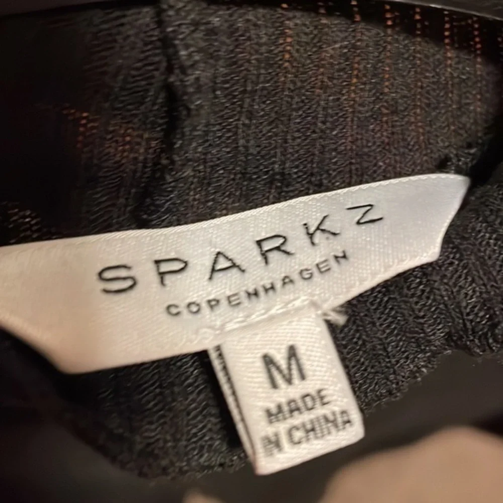 Sparkz Copenhagen Rachel Mini Dress Turtleneck Ribbed Black Medium‎ Whimsigoth
